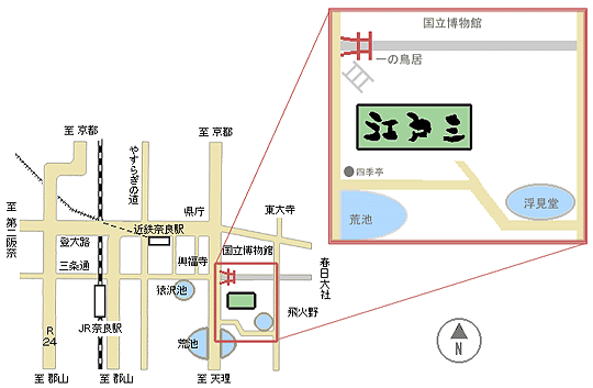江戸三の地図